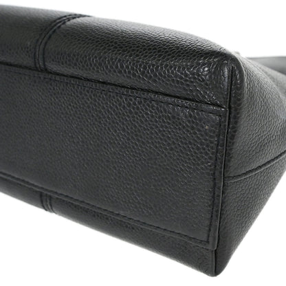 Chanel 2000-2002 Black Caviar Skin Shoulder Tote Bag