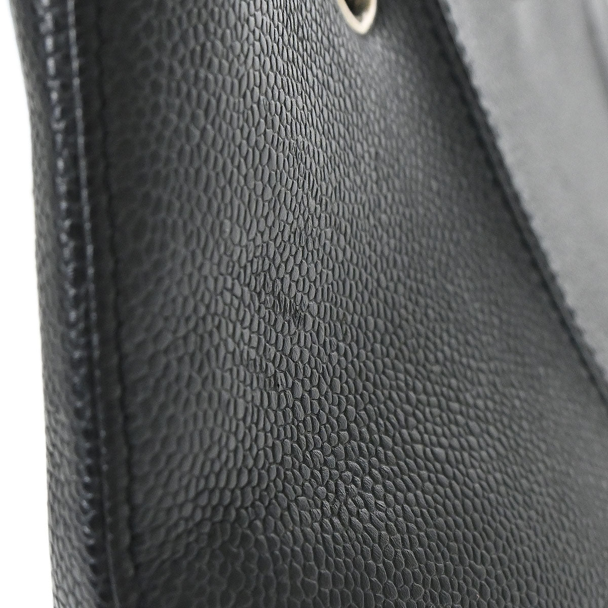 Chanel 2000-2002 Black Caviar Skin Shoulder Tote Bag