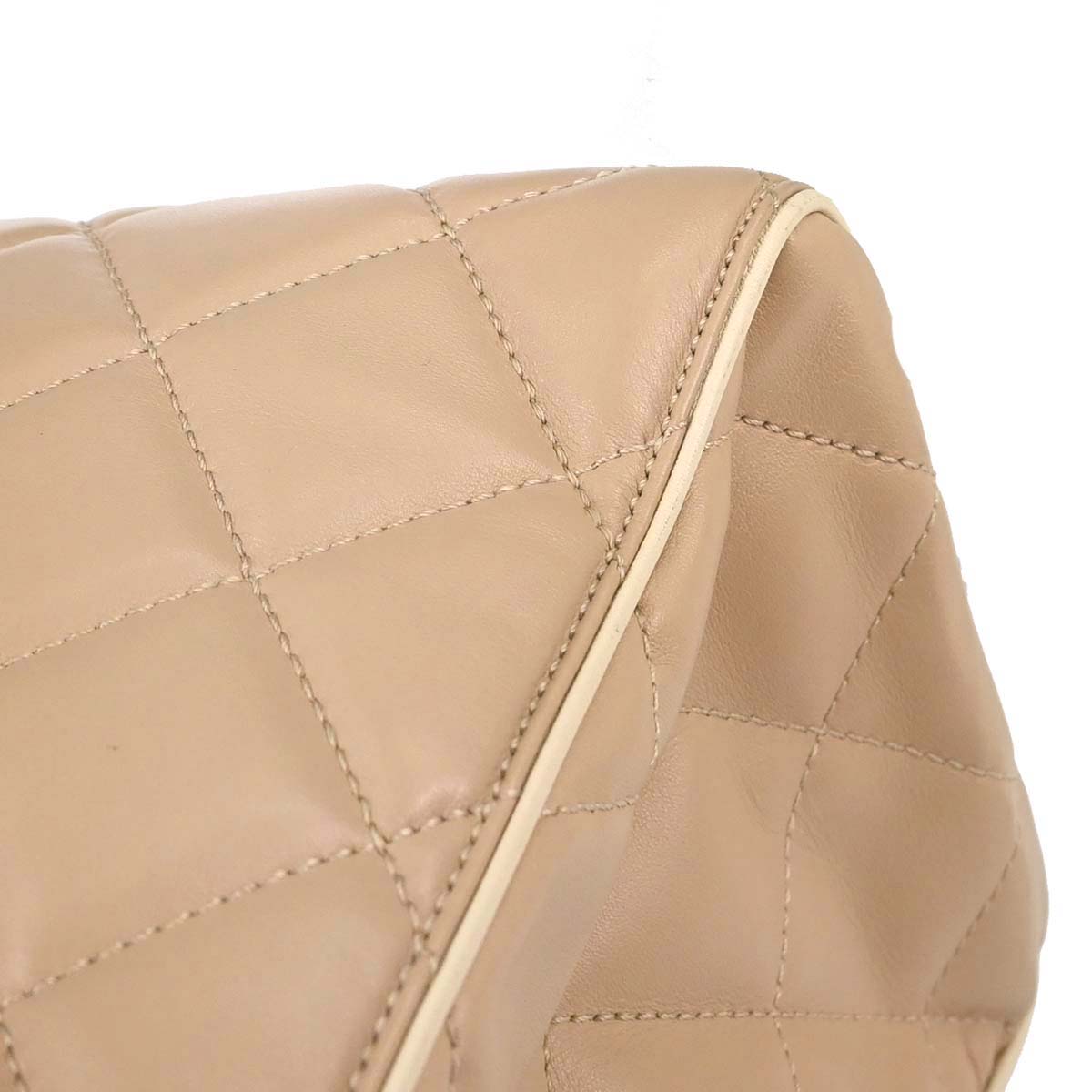 Chanel Beige Lambskin Portobello 2way Shoulder Handbag