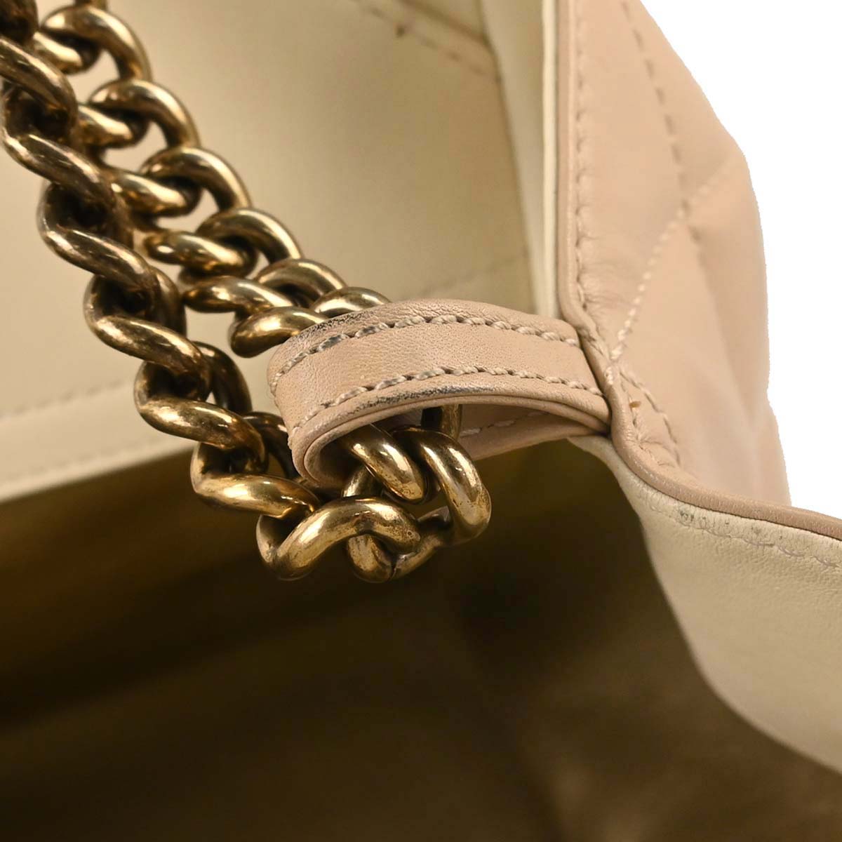 Chanel Beige Lambskin Portobello 2way Shoulder Handbag