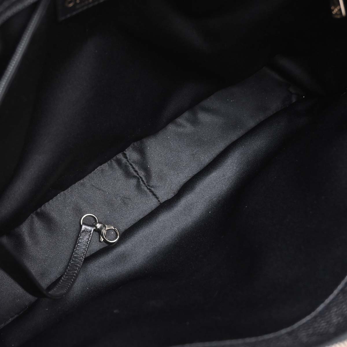 Chanel Black Caviar Skin Grand Shopping Tote GST Chain Handbag
