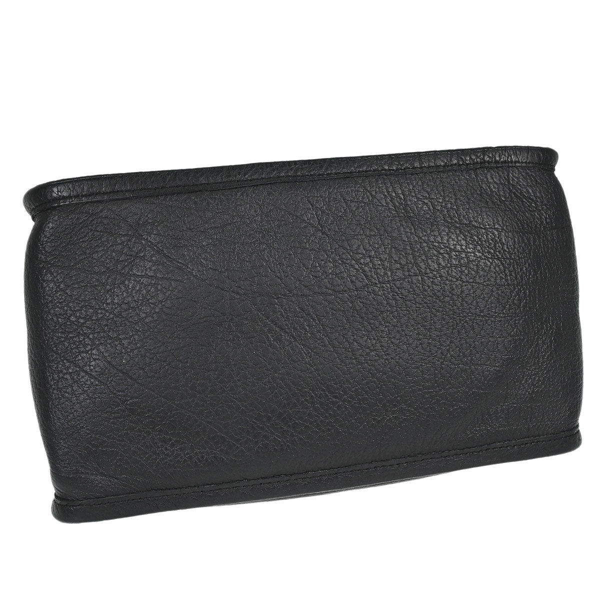 Chanel 2003-2004 Black Deerskin Mademoiselle Lock Shoulder Bag
