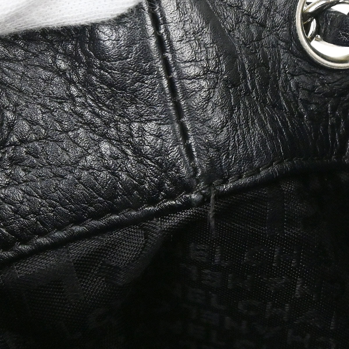 Chanel 2003-2004 Black Deerskin Mademoiselle Lock Shoulder Bag