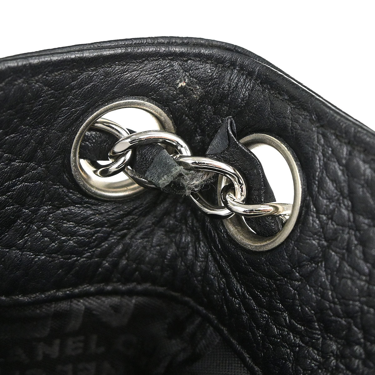 Chanel 2003-2004 Black Deerskin Mademoiselle Lock Shoulder Bag
