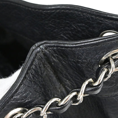 Chanel 2003-2004 Black Deerskin Mademoiselle Lock Shoulder Bag