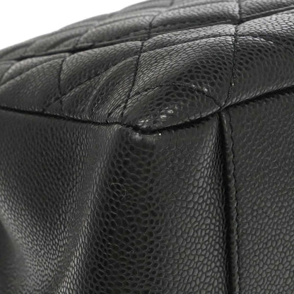 Chanel 2013-2014 Black Caviar Skin Grand Shopping Tote GST Chain Handbag