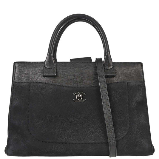 Chanel Black Suede Neo Executive Cerf Tote 2way Shoulder Handbag