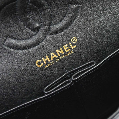 Chanel 2002-2003 Black Caviar Skin Small Classic Double Flap Shoulder Bag