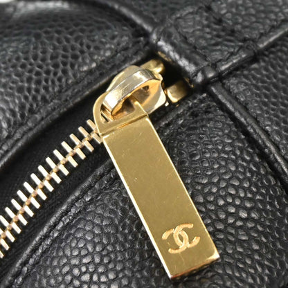 Chanel Black Caviar Skin Petite Timeless Tote PTT Chain Handbag
