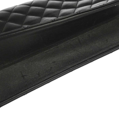 Chanel 2010-2011 Black Lambskin Turnlock Medium Half Flap Shoulder Bag