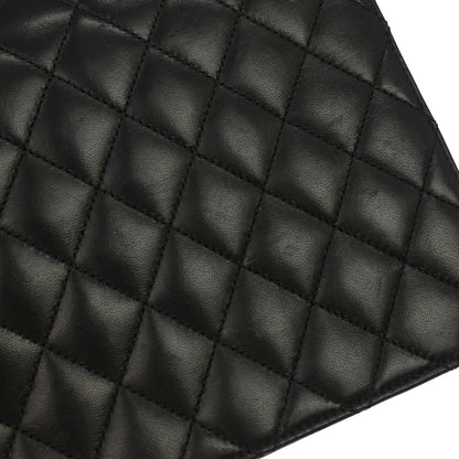 Chanel 2010-2011 Black Lambskin Turnlock Medium Half Flap Shoulder Bag