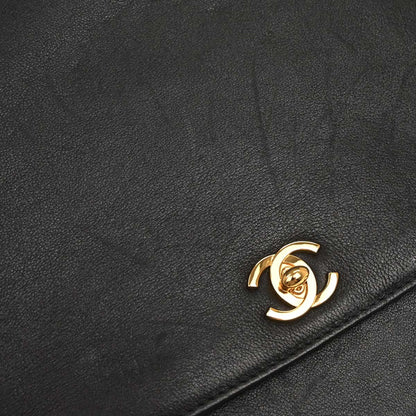 Chanel 1997-1999 Black Lambskin Tote Handbag