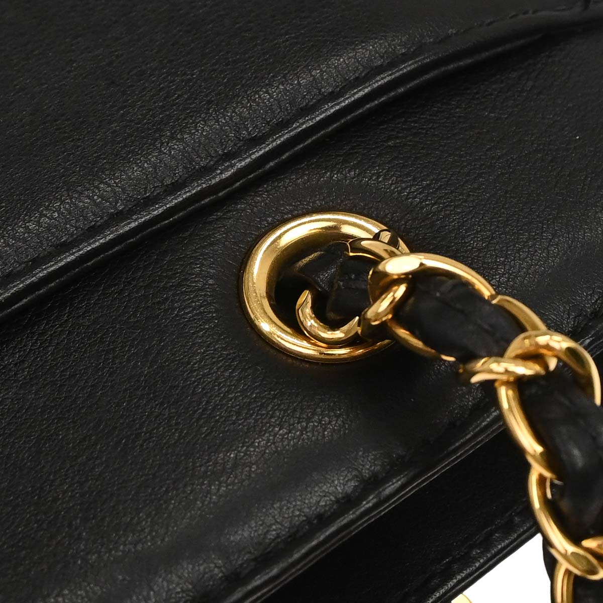 Chanel 1997-1999 Black Lambskin Tote Handbag