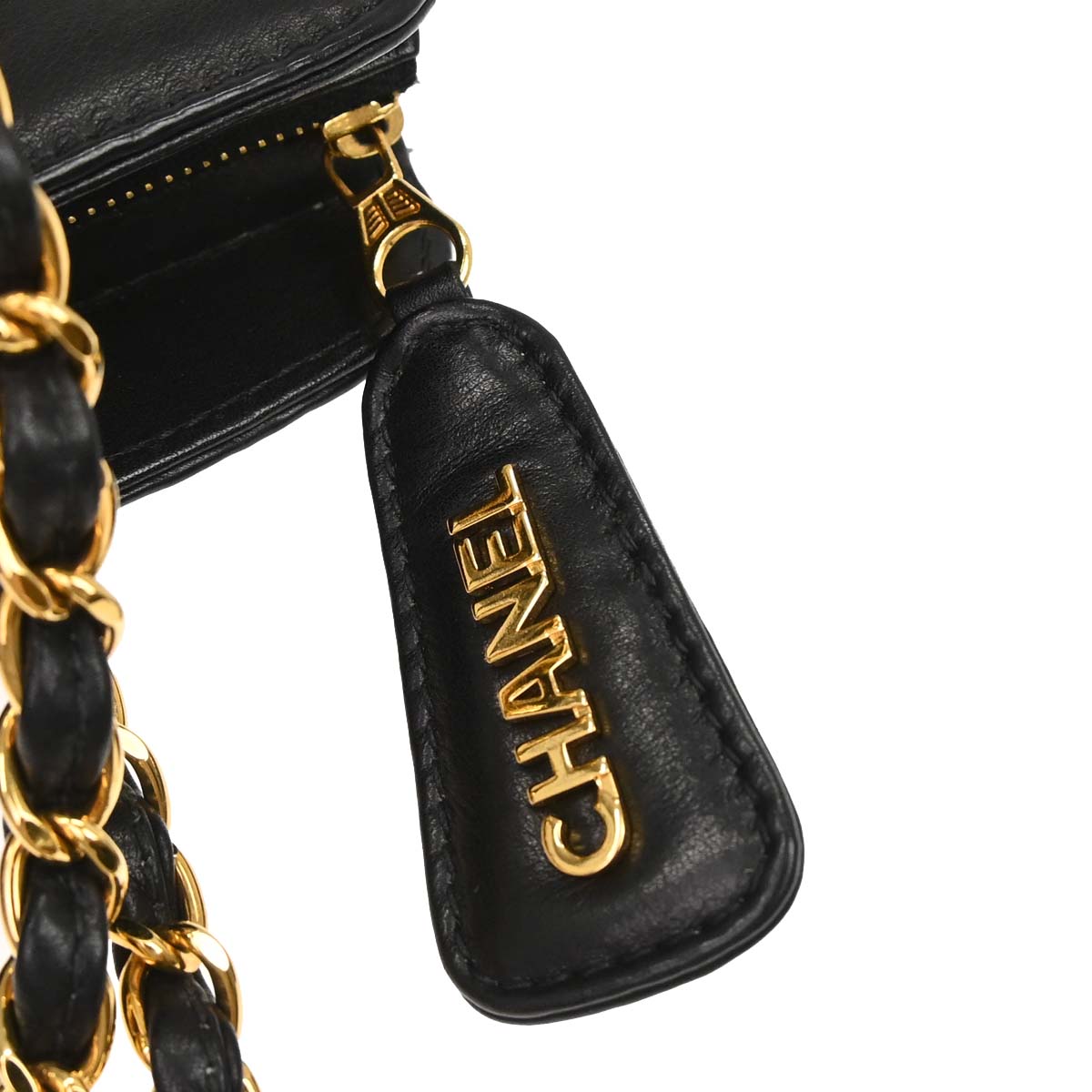 Chanel 1997-1999 Black Lambskin Tote Handbag