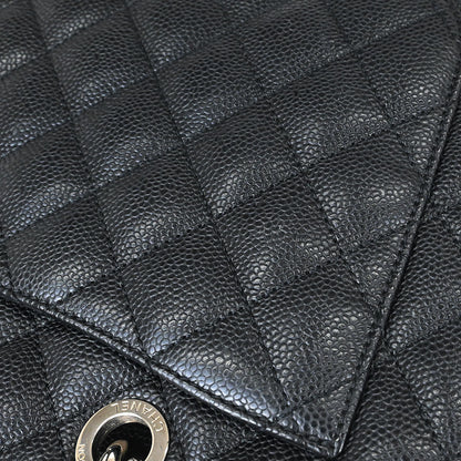 Chanel Black Caviar Skin Grand Shopping Tote GST Chain Handbag