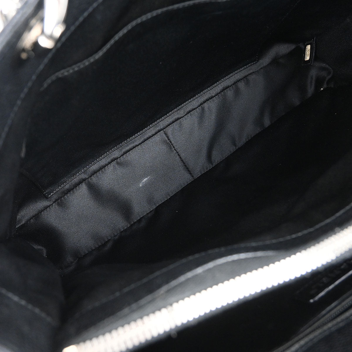 Chanel Black Caviar Skin Grand Shopping Tote GST Chain Handbag