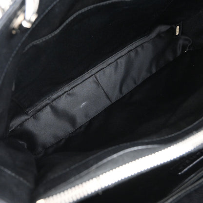 Chanel Black Caviar Skin Grand Shopping Tote GST Chain Handbag