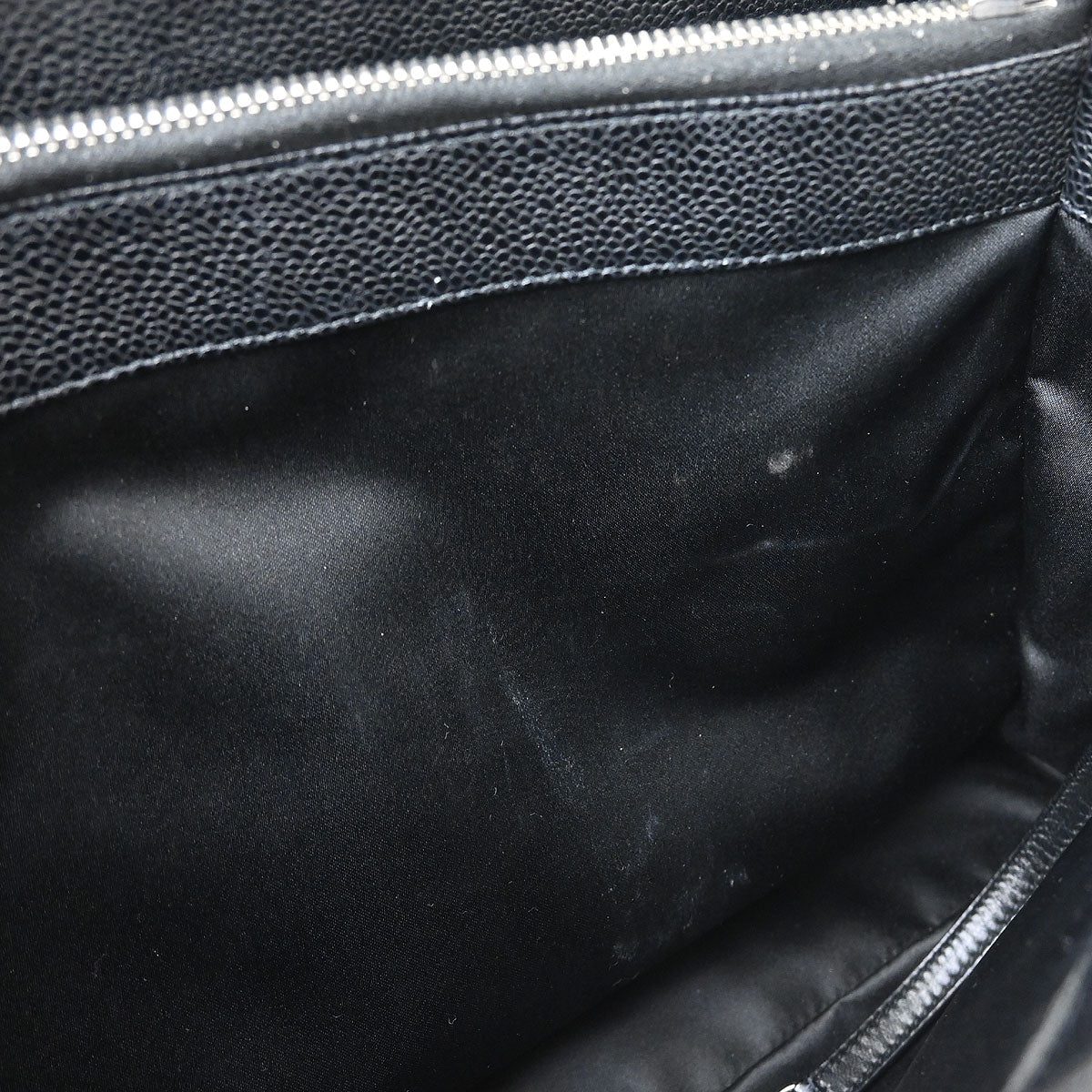 Chanel Black Caviar Skin Grand Shopping Tote GST Chain Handbag