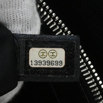 Chanel Black Caviar Skin Grand Shopping Tote GST Chain Handbag