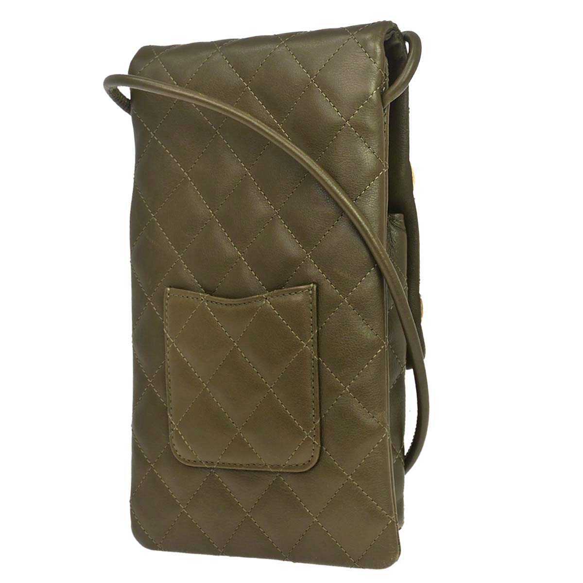 Chanel 2005-2006 * Khaki Calfskin Cambon Ligne Shoulder Bag