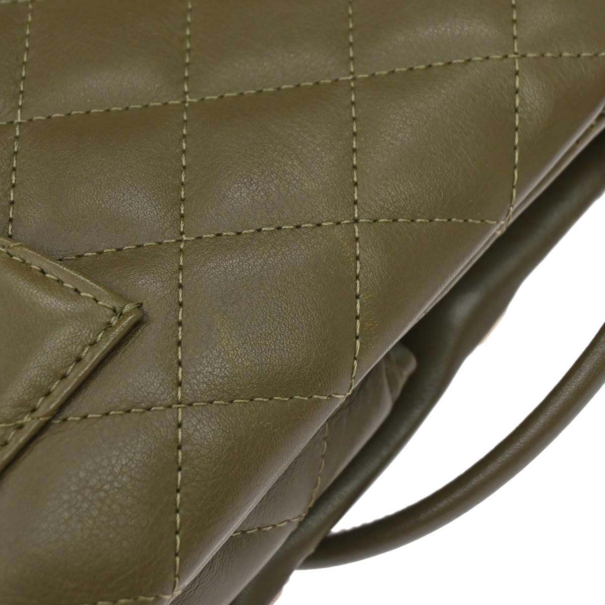 Chanel 2005-2006 * Khaki Calfskin Cambon Ligne Shoulder Bag