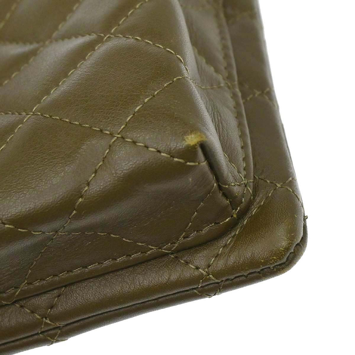 Chanel 2005-2006 * Khaki Calfskin Cambon Ligne Shoulder Bag