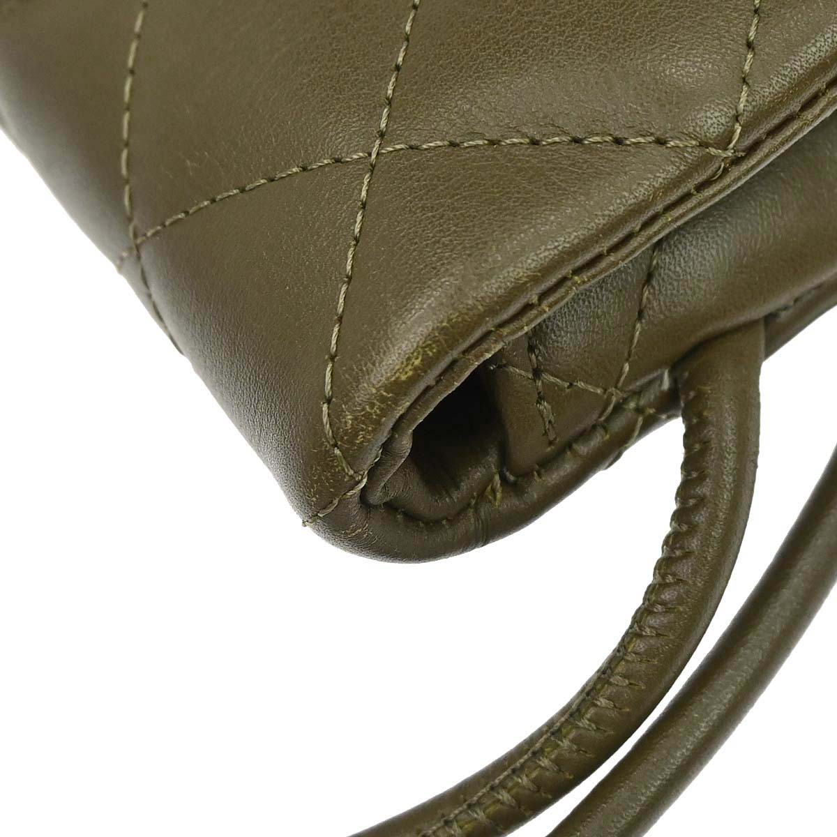 Chanel 2005-2006 * Khaki Calfskin Cambon Ligne Shoulder Bag