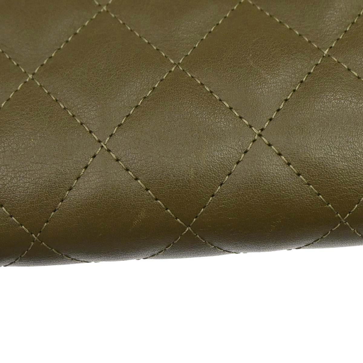 Chanel 2005-2006 * Khaki Calfskin Cambon Ligne Shoulder Bag