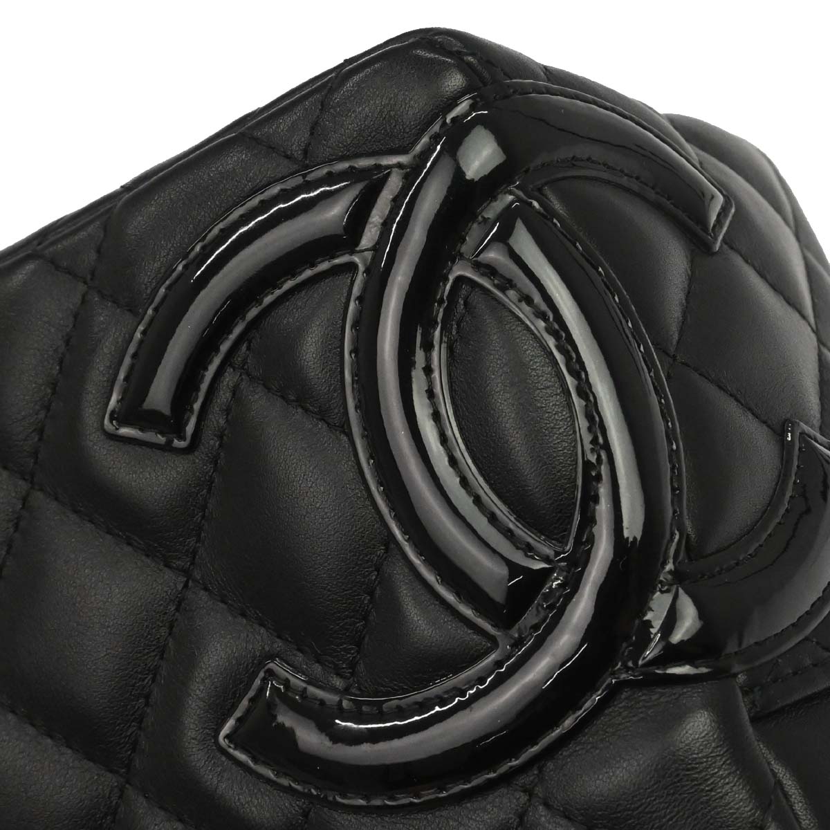 Chanel 2005-2006 Black Calfskin Cambon Ligne Handbag