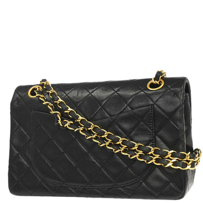 Chanel Black Lambskin Small Classic Double Flap Shoulder Bag