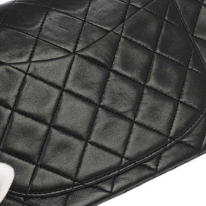 Chanel Black Lambskin Small Classic Double Flap Shoulder Bag