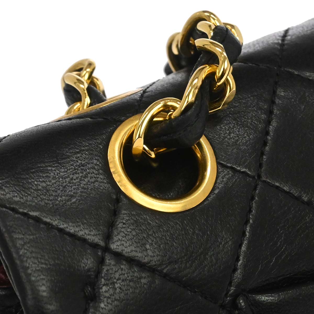 Chanel Black Lambskin Small Classic Double Flap Shoulder Bag