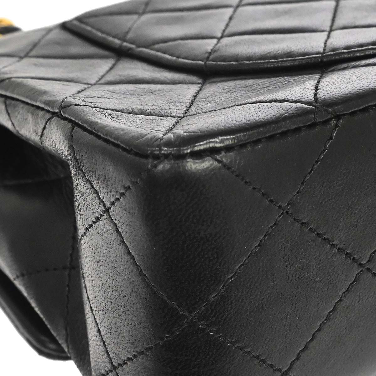 Chanel Black Lambskin Small Classic Double Flap Shoulder Bag