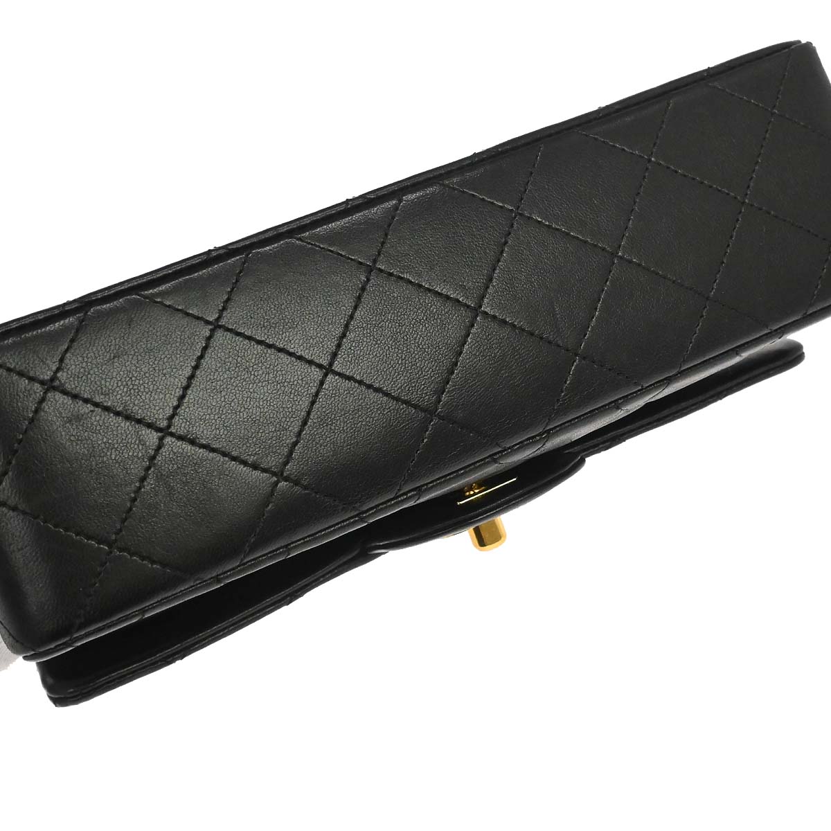 Chanel Black Lambskin Small Classic Double Flap Shoulder Bag