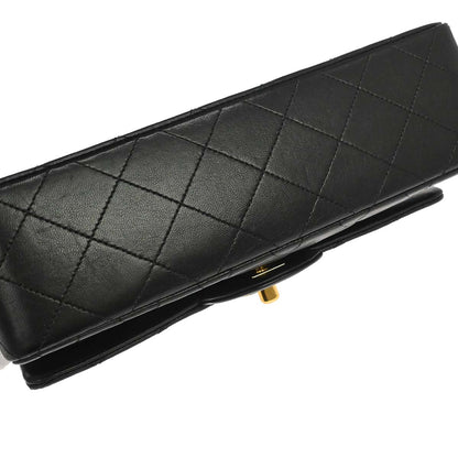 Chanel Black Lambskin Small Classic Double Flap Shoulder Bag