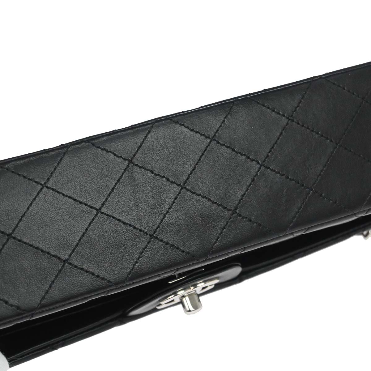Chanel Black Lambskin Medium Classic Double Flap Shoulder Bag