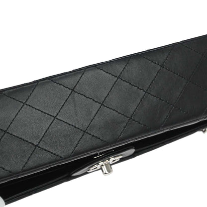 Chanel Black Lambskin Medium Classic Double Flap Shoulder Bag