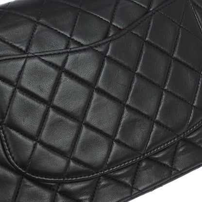 Chanel Black Lambskin Medium Classic Double Flap Shoulder Bag