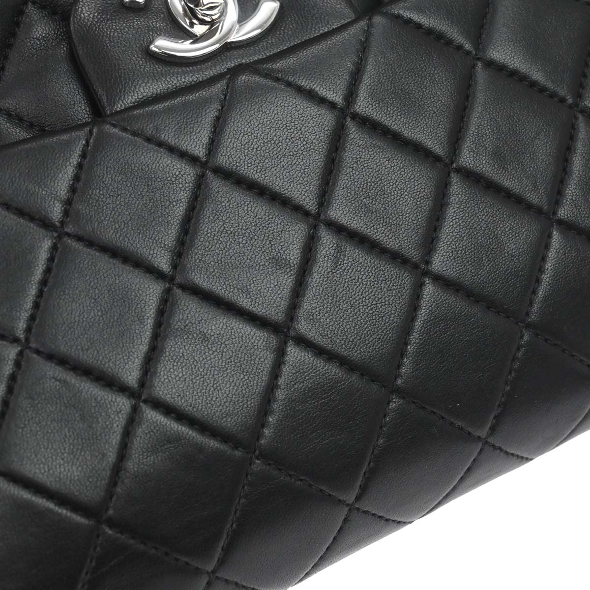 Chanel Black Lambskin Medium Classic Double Flap Shoulder Bag