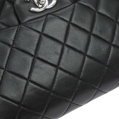 Chanel Black Lambskin Medium Classic Double Flap Shoulder Bag