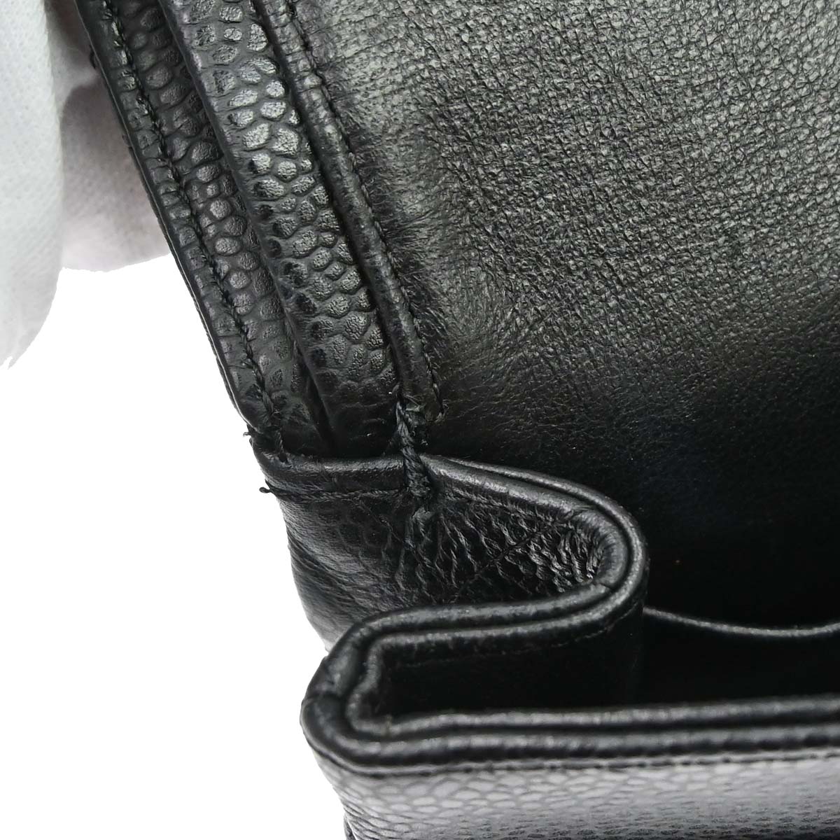 Chanel Black Caviar Skin Medium Classic Double Flap Shoulder Bag