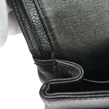 Chanel Black Caviar Skin Medium Classic Double Flap Shoulder Bag
