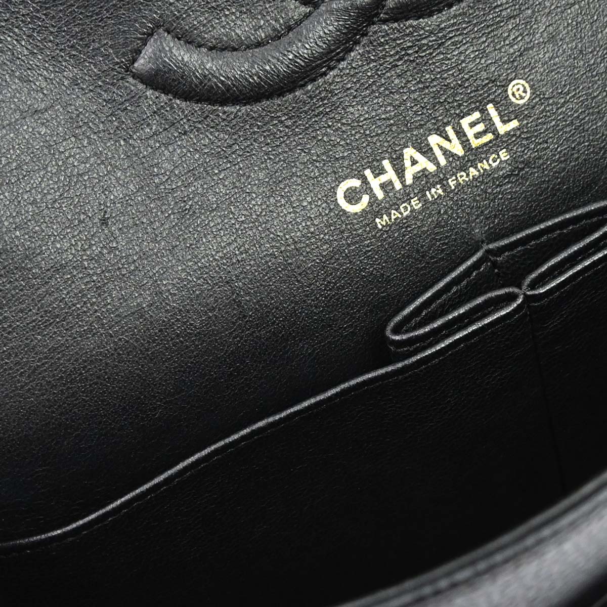 Chanel Black Caviar Skin Medium Classic Double Flap Shoulder Bag