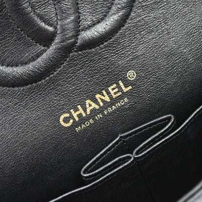 Chanel Black Caviar Skin Medium Classic Double Flap Shoulder Bag