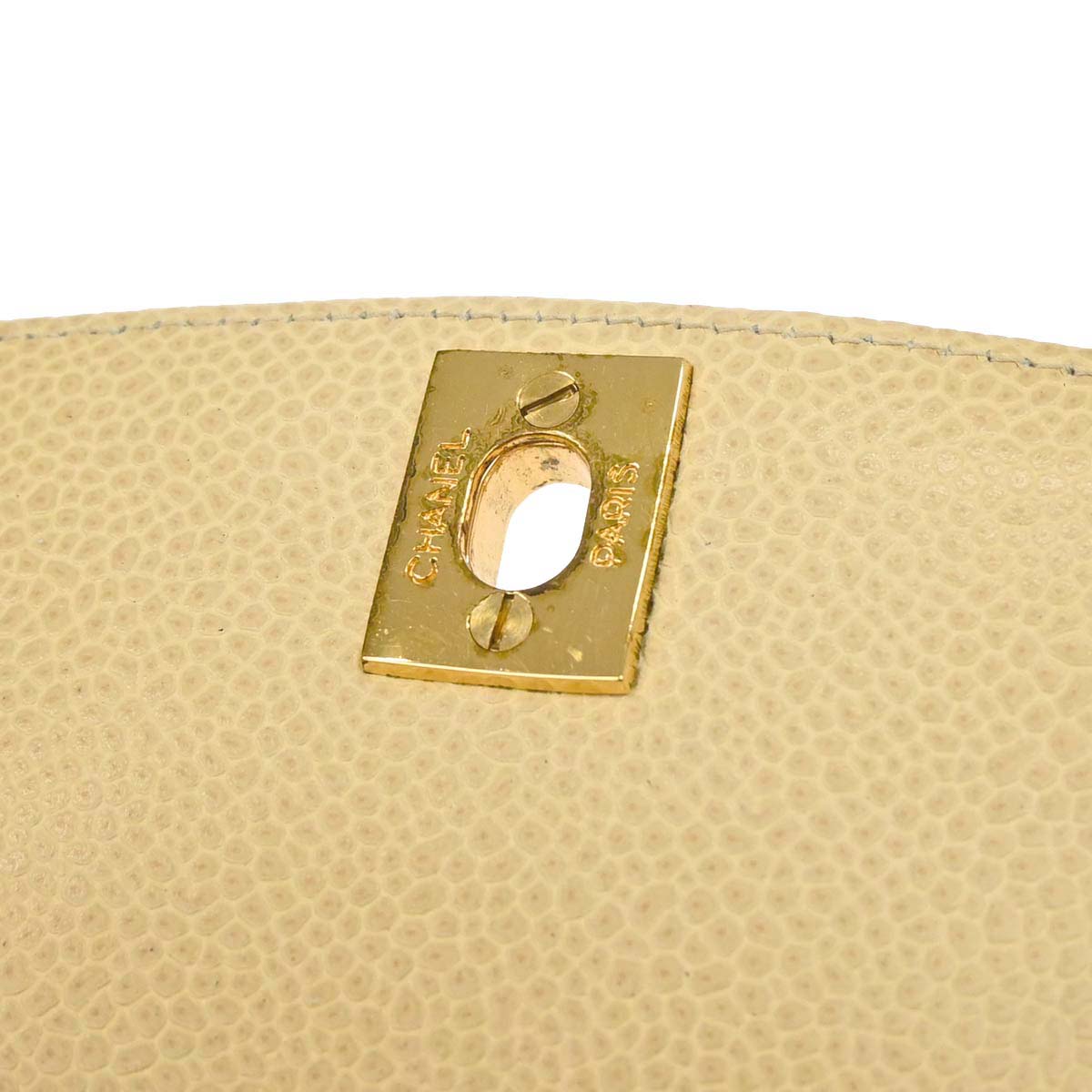 Chanel 1991-1994 Beige Caviar Skin Medium Diana Shoulder Bag