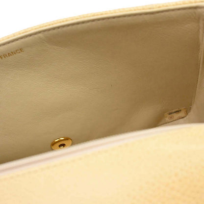 Chanel 1991-1994 Beige Caviar Skin Medium Diana Shoulder Bag