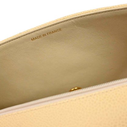 Chanel 1991-1994 Beige Caviar Skin Medium Diana Shoulder Bag