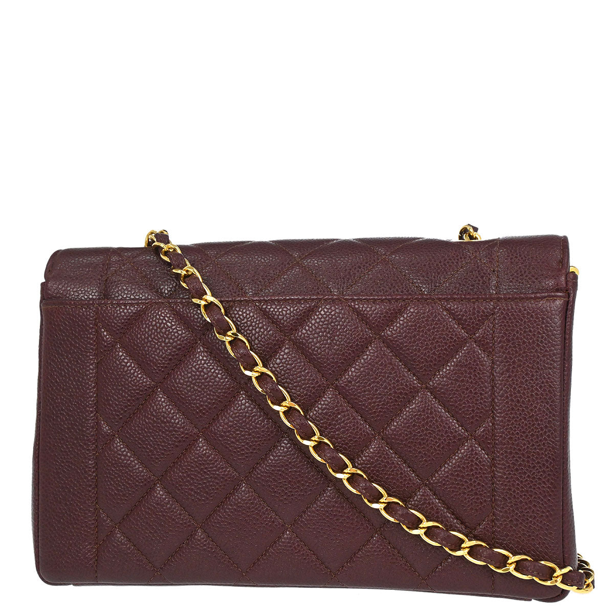 Chanel 1997-1999 Bordeaux Caviar Skin Shoulder Bag