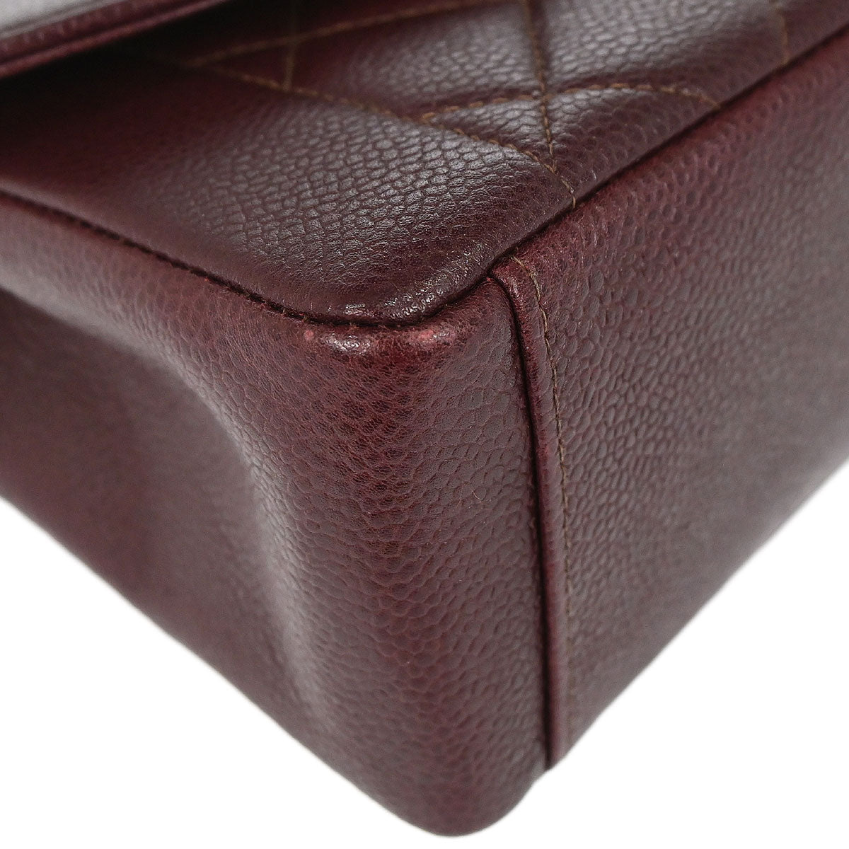 Chanel 1997-1999 Bordeaux Caviar Skin Shoulder Bag