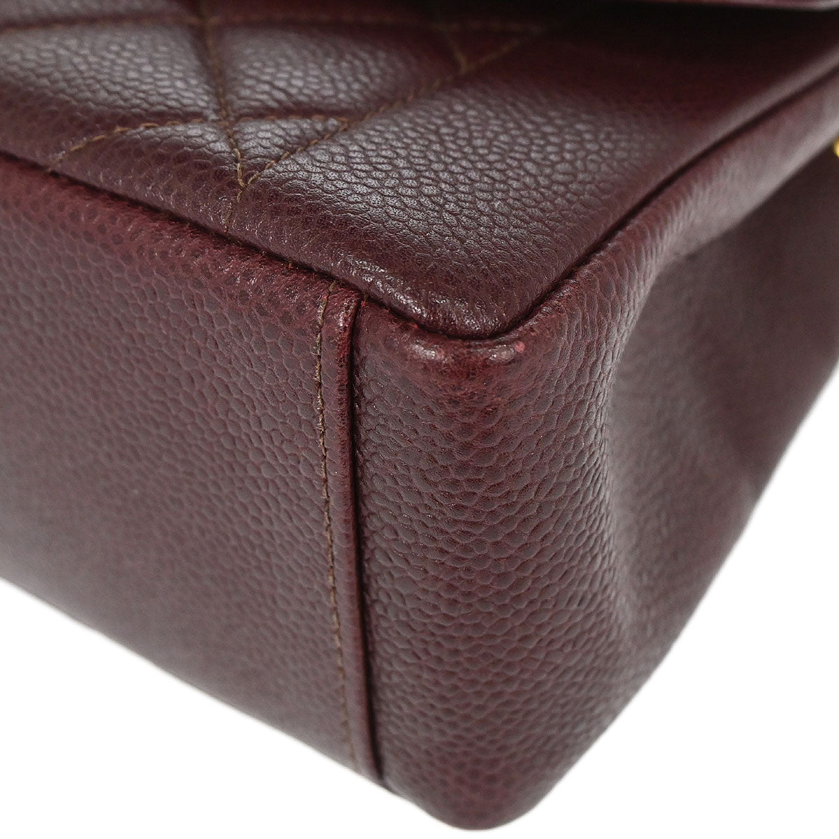 Chanel 1997-1999 Bordeaux Caviar Skin Shoulder Bag